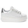 Sneakersy CARINII - B8925_-S23-S58-000-F69 Biały/Srebrny