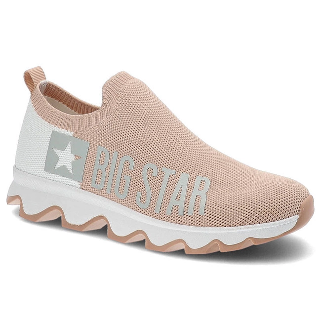 Sneakersy BIG STAR - JJ274A145 Nude/Biały